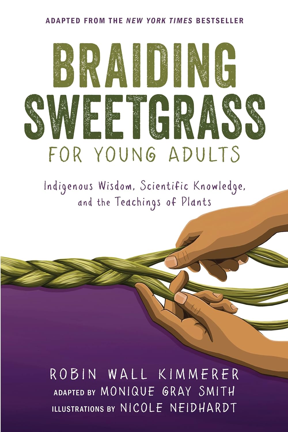 Book cover of Braiding Sweetgrass: Young Readers Edition