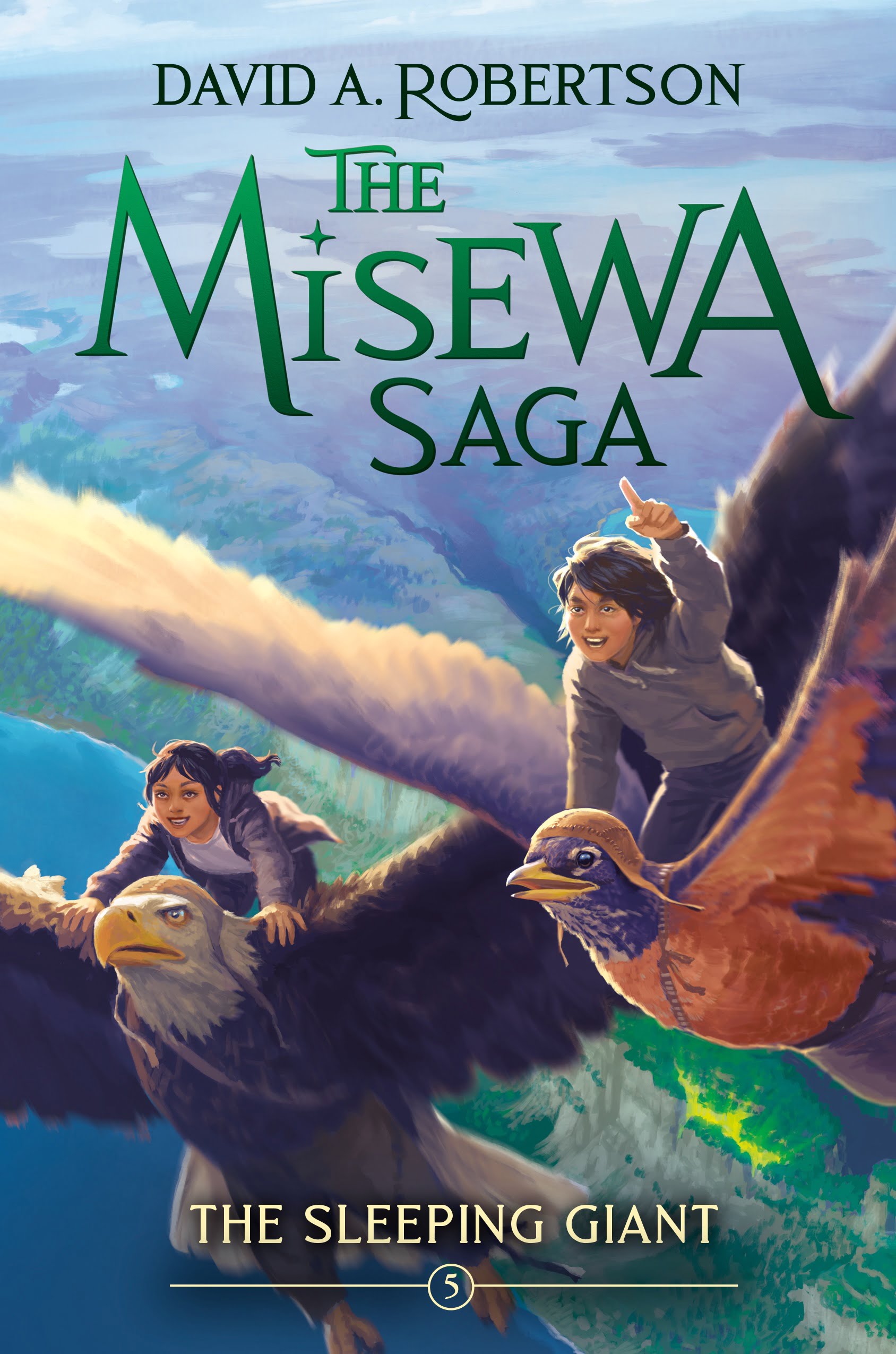 Book cover of The Sleeping Giant (The Misewa Saga, Vol. Five)